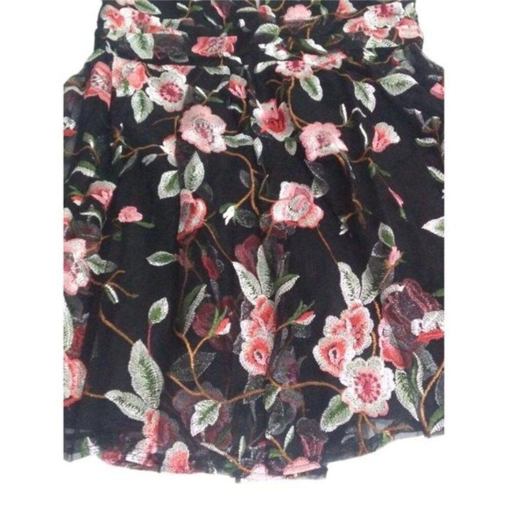 Aqua Luxe Embroidered Floral Mini dress - Picture 6 of 10